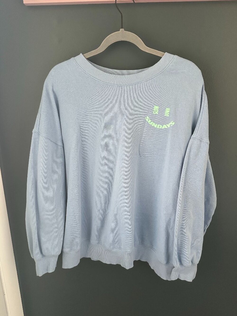 Slow Down Sundays Old Navy Sweatshirt - Size L - Light Blue
